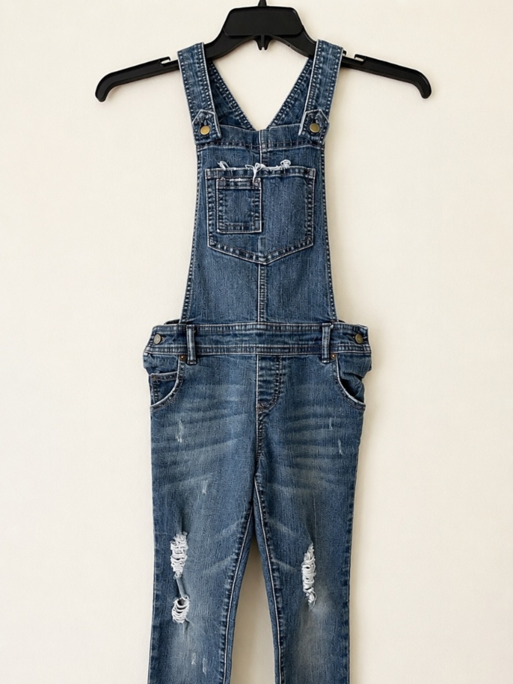 Xhilaration Girls Denim Overalls — Size Medium (8)
